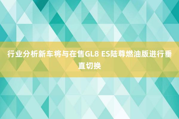 行业分析新车将与在售GL8 ES陆尊燃油版进行垂直切换