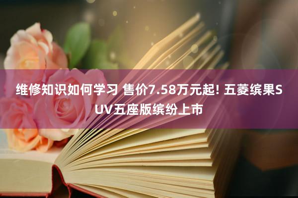 维修知识如何学习 售价7.58万元起! 五菱缤果SUV五座版缤纷上市