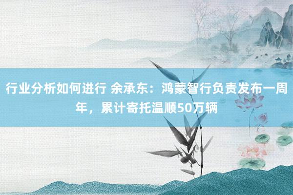 行业分析如何进行 余承东：鸿蒙智行负责发布一周年，累计寄托温顺50万辆