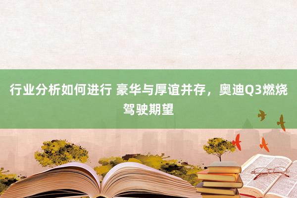 行业分析如何进行 豪华与厚谊并存，奥迪Q3燃烧驾驶期望