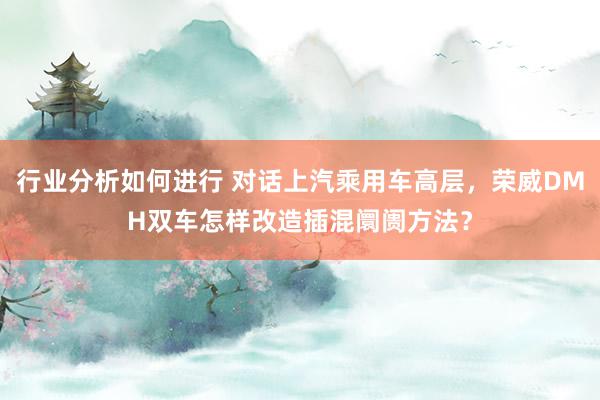 行业分析如何进行 对话上汽乘用车高层，荣威DMH双车怎样改造插混阛阓方法？