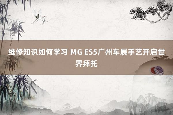 维修知识如何学习 MG ES5广州车展手艺开启世界拜托