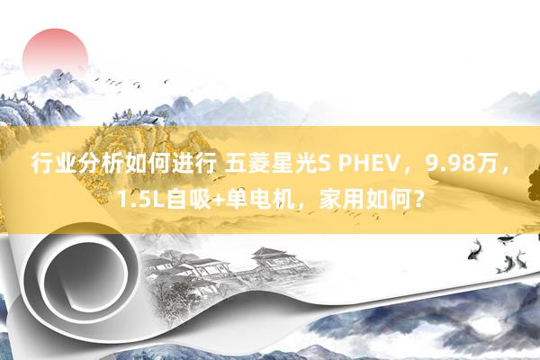 行业分析如何进行 五菱星光S PHEV，9.98万，1.5L自吸+单电机，家用如何？