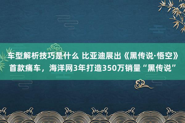 车型解析技巧是什么 比亚迪展出《黑传说·悟空》首款痛车，海洋网3年打造350万销量“黑传说”