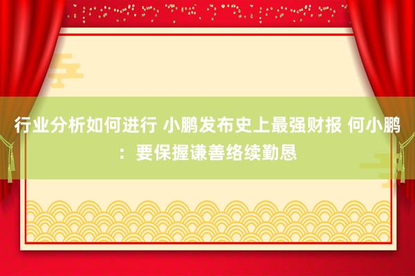 行业分析如何进行 小鹏发布史上最强财报 何小鹏：要保握谦善络续勤恳