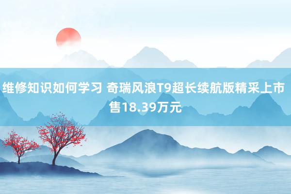 维修知识如何学习 奇瑞风浪T9超长续航版精采上市 售18.39万元