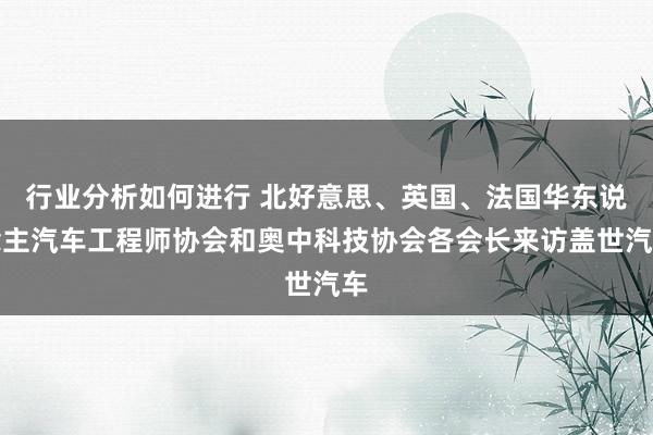 行业分析如何进行 北好意思、英国、法国华东说念主汽车工程师协会和奥中科技协会各会长来访盖世汽车